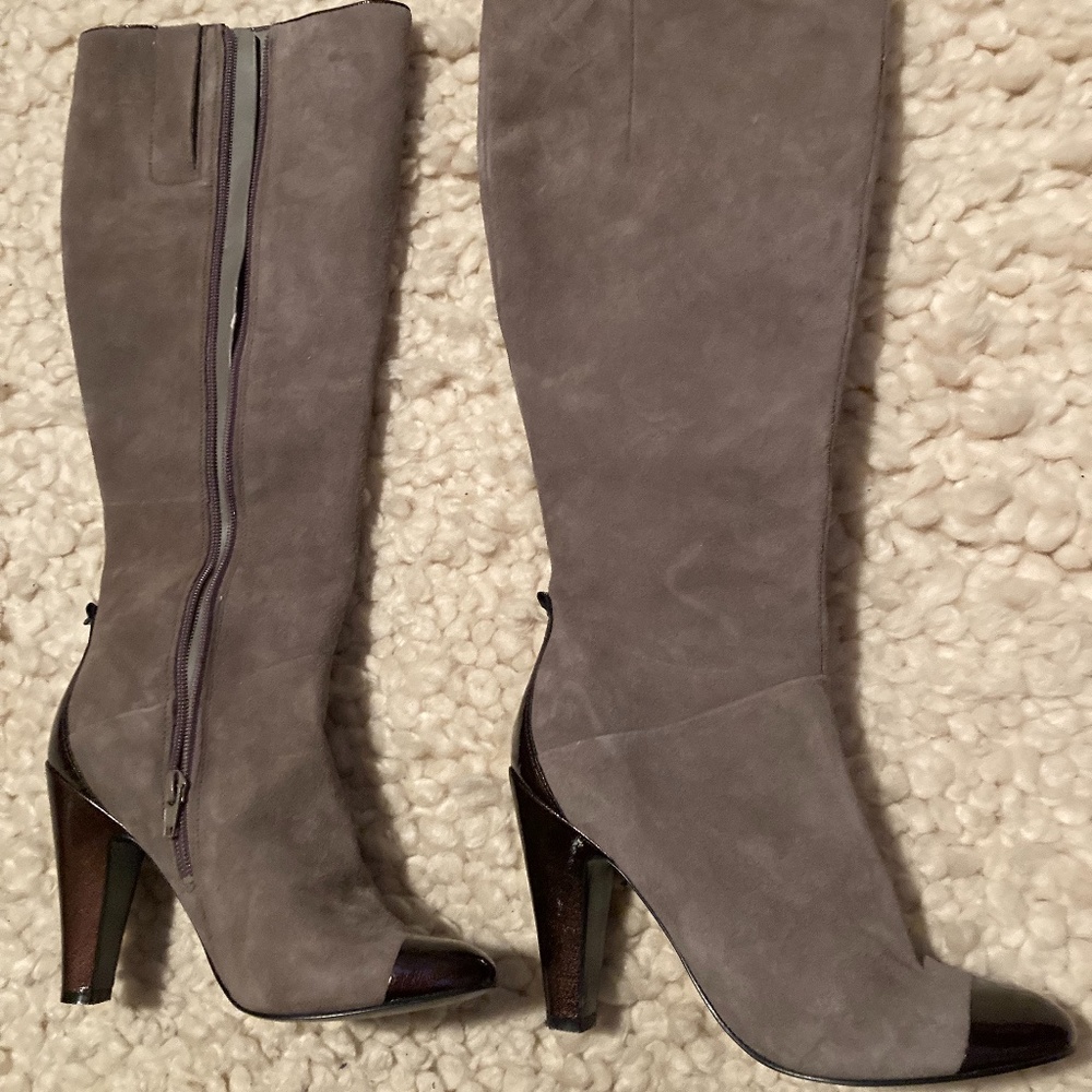 Nine West Suede Taupe High Heel 19" boot